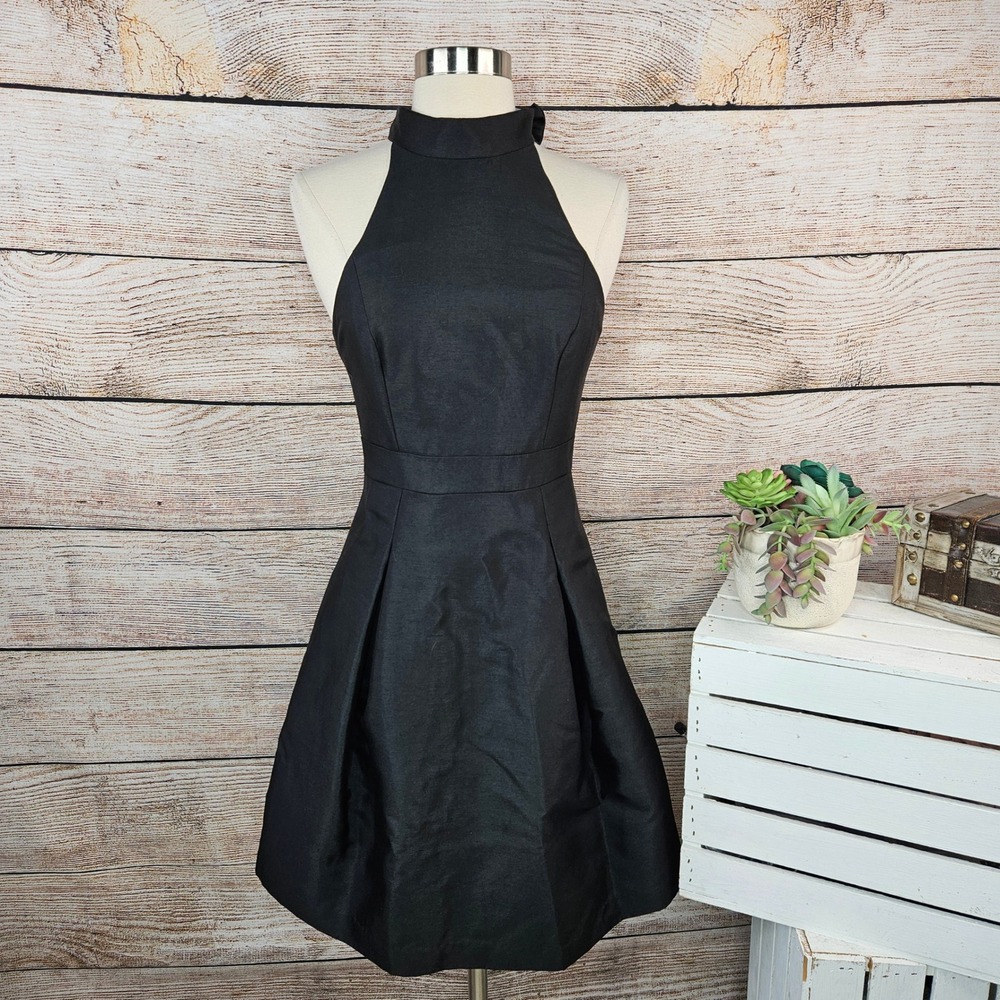 Plenty by Tracy Reese Black‎ Halter Neck Bow Fit & Flare Dress Size 0